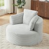 Dolonm 48.8 in. Compressible Corduroy Round Chair, Plush Modern Seating for Living Room & Office - 4 of 4