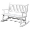 Outsunny 2-Person Wood Rocking Chair with Log Design, Heavy Duty Loveseat with Wide Curved Seats for Patio, Backyard, Garden - 4 of 4