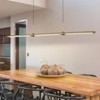 LLHZSY Modern Minimalist LED Linear Chandelier 3-Light Fixture for Dining Room Kitchen Island-47 1/5"-Black/Brass/Nickel - 2 of 4