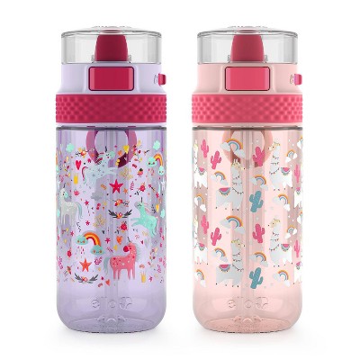 Stratus Plastic Kids' 16oz Water Bottle Purple/Pink Koala - Ello