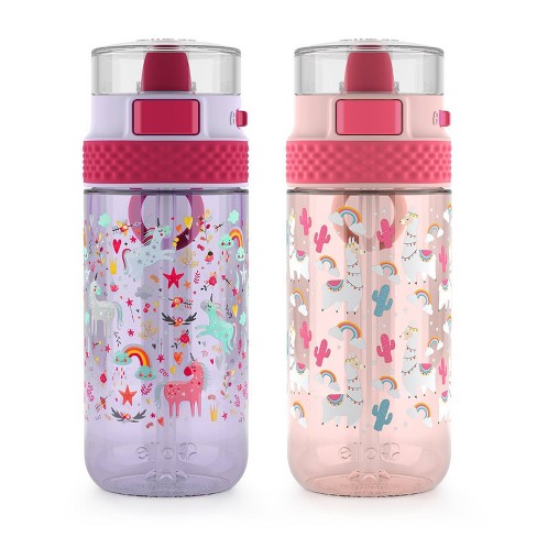 Ello 16oz 2pk Plastic Stratus Kids' Water Bottles : Target