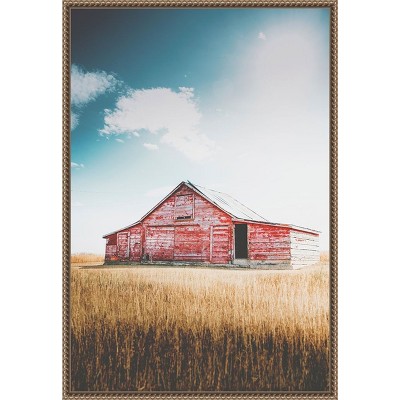 Amanti Art Country Barn Red by Annie Bailey Art Canvas Wall Art Print Framed 16 x 23-in.