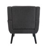 VASIP  Modern Ergonomic Accent Chair with Soft Linen Fabric,Comfortable Chair with Black Legs ,for Living Room,Bedroom Chair,Beige - 4 of 4