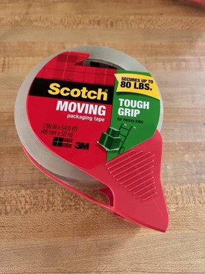 Scotch® Tough Grip Moving Packaging Tape, 1.88 in. x 54.6 yd., 1  Dispenser/Pack