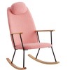 TOAOTBNBO  Rocking Accent Chair with High Armrest, Teddy Fabric Armchair with Ergonomic Design Soft Recliner Chair for Bedroom - 2 of 4