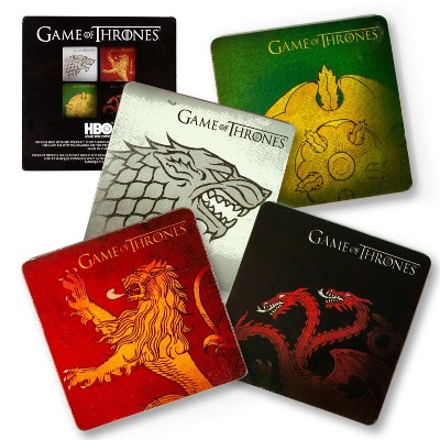 Nerd Block Game Of Thrones Coasters | Nerd Block Exclusive Drink Coaster Pads | Set of 4