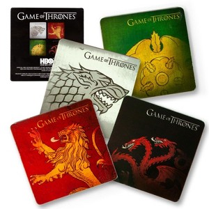 Toynk Game Of Thrones Coasters | Nerd Block Exclusive Drink Coaster Pads | Set of 4 - 1 of 4