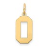 Black Bow Jewelry 14k Yellow Gold, Jersey Collection, Medium Number 0 Pendant - 3 of 4