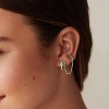 14K Gold Plated 925 Sterling Silver Cubic Zirconia Huggie Earrings | U-Shaped Snake Solitaire Small Round Huggie Stud Fashion Hoop Earrings for Women - 2 of 4