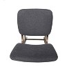 PAGED Wooden Bar Stools Set of 2, Modern Upholstered Counter Height Bar Chair with Back for Bar, Kitchen, Dining Room - 3 of 4