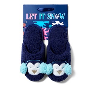 Cozyfoams Women's Holiday Novelty Scuff Slipper with Gift Bag - 1 of 4