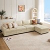 SEVOBAL Sectional Sofas Convertible U Shaped Sofa Couch with Storage, Ottomans, Oversized Sofa Couch with Chaise for Living Room, Beige, 30"*30"*16.5" - 2 of 4