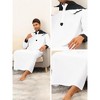 Lars Amadeus Men's Loose Fit Contrast Color Collar Long Sleeves Nightshirt - 3 of 4