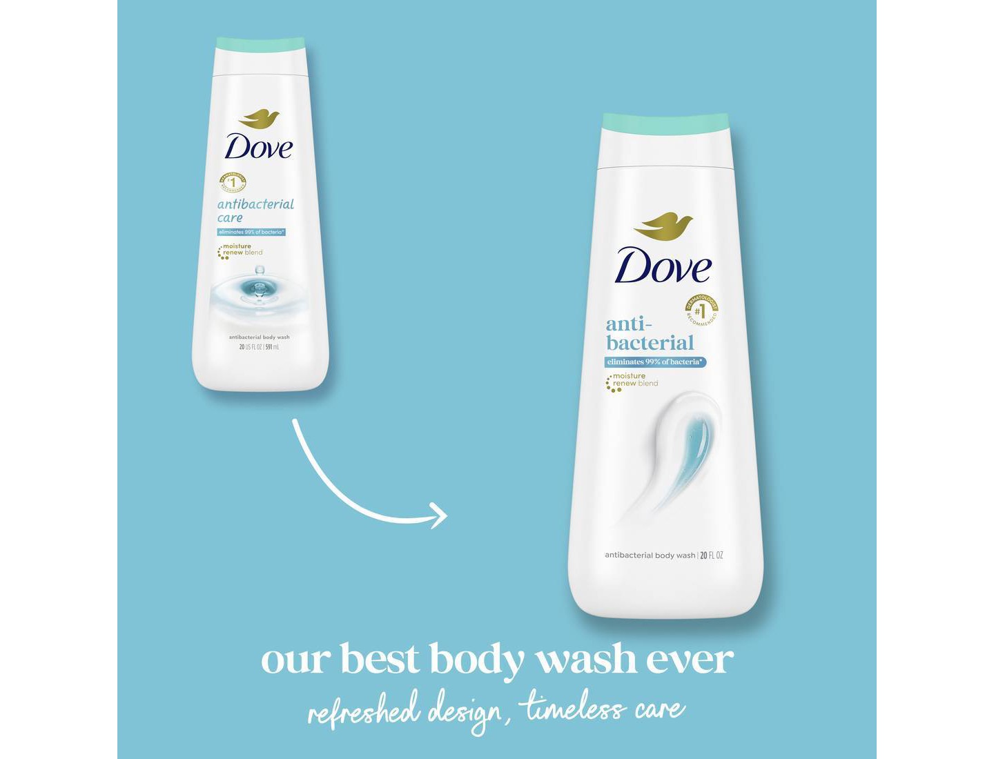 Антибактериальный гель для душа Dove Beauty Antibacterial Care, 20 fl oz — фото 2