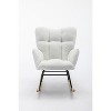 CAVINAS Modern Teddy Rocking Chair,Accent Chair with Tufted Back & Cotton Fill for Nursery,Bedroom,Living Room - 4 of 4