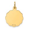 Black Bow Jewelry 14k Yellow Gold 5th Anniversary Circle Charm or Pendant, 15mm - 3 of 4