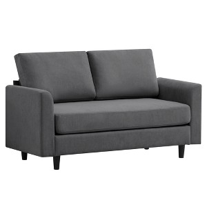 Hyleory Cozy Comfort Loveseat for Living Room, Small Space, Office, Apartment, Breathable Soft Fabric Sofa - 1 of 4
