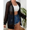 Plus Size Loose Fit Cardigan Milanese Knit Cardigan Long Sleeve - 4 of 4
