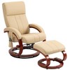HOMCOM Recliner Chair with Ottoman, Electric Faux Leather Swivel Reclining Chair with 10 Vibration Points, 5 Massage Mode, Remote Control - 4 of 4