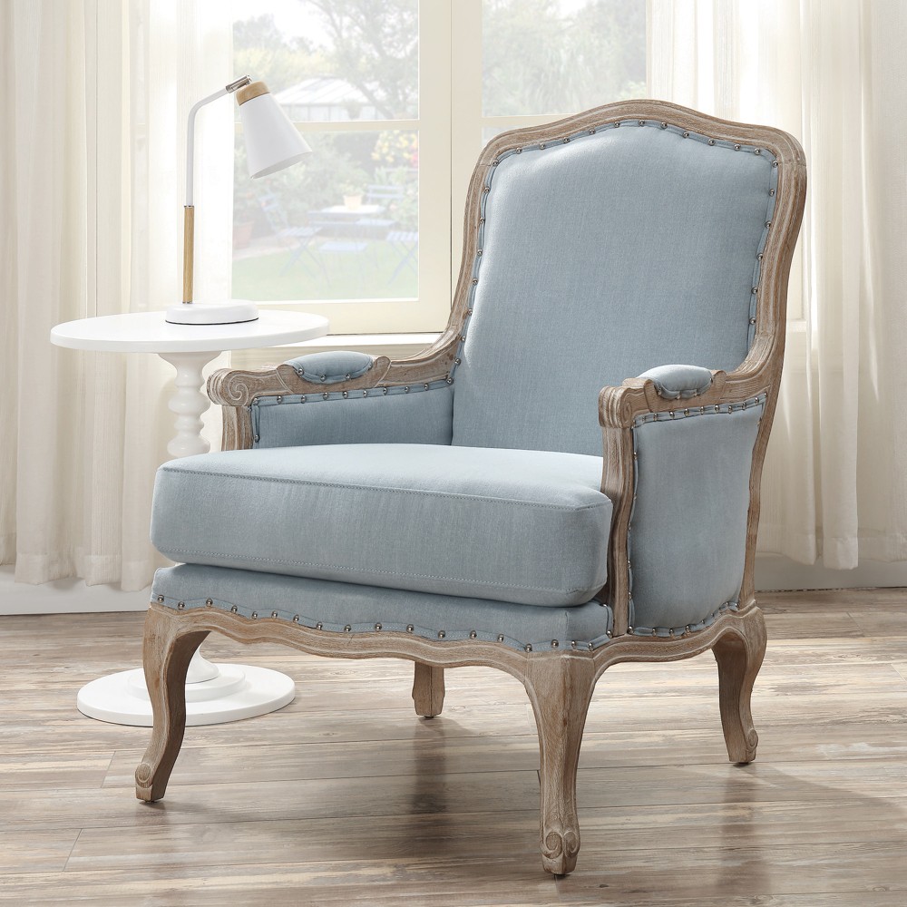 Photos - Coffee Table Regal Accent Chair Light Blue - Picket House Furnishings: Upholstered, Traditional Style, Pine Frame, 300lbs Capacity