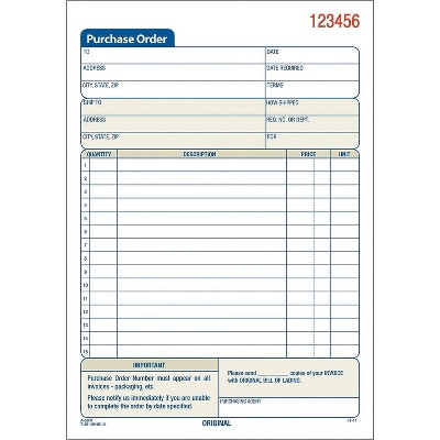 Adams Carbonless Purchase Orders 8 x 6 TC5831-10