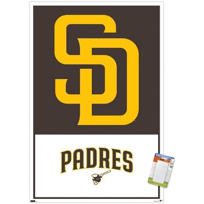 Trends International MLB San Diego Padres - Logo 22 Unframed Wall Poster  Print White Mounts Bundle 14.725