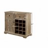 Farmhouse Coffee Bar With Adjustable Storage Shelves, Cabinet Coffee Bar With 2 Drawers, 35 Inch Hight For Living Room-Cuddlewood - 4 of 4
