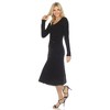 Women's Crew Neck Fit and Flare Sweater Midi Dress - 2 of 4
