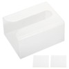 Unique Bargains Wood Bathroom Kitchen Toilet Rectangle Tissue Box Cover with Adhesive Stickers - 3 of 4