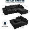 Sectional Sofa - L Shaped Boneless Cloud Couch with 67.5" Chaise, Reversible L/R Facing, No Assembly Required, Corduroy Fabric - 3 of 4
