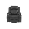 Power Motion Recliner Chair with Gel Leatherette, Pillow-Top Arms, Storage & Cup Holder, 1-Piece - 4 of 4