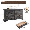 SinCiDo 54" Wide Farmhouse Dresser, 8 Drawer Wood Chest of Drawers w/Natural Texture, Vintage Bedroom Storage Dressers - 2 of 4
