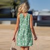 Women's Vibrant Green Medallion Print Sleeveless Shift Dress - Cupshe - 2 of 4