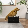 PawHut Large Elevated Dog Bowls with Storage Drawer Containing 11L Capacity, Raised Dog Bowl Stand Pet Food Bowl Dog Feeding Station - 2 of 4