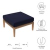 Modway Clearwater Patio Ottoman – Outdoor Teak Wood Footrest with Slatted Top - 2 of 4