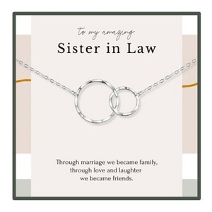 HOPE LOVE SHINE 2 Ring Necklace – Sister in Law Gift from Bride or Groom, Wedding Jewelry for Her - 1 of 4