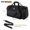 Gym Bag for Men - 55L Black Durable Large Duffle Bag for Travel, Worko - 4 of 4