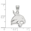 Black Bow Jewelry 14k White Gold Texas State Bobcats NCAA Large Pendant - 2 of 3