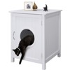 Bencmate Litter Box Shell,Hidden Litter Box Furniture Cabinet,Indoor Cat Room Toilet,Pet Box,White, (20"*20"*25.2") - 3 of 4