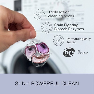 MNML Lavender Dream Capsules Laundry Detergent 45 Pods - 23.8 fl oz: Dermatologist Tested, Sensitive Formula, Paraben-Free