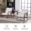 PAGED Mid-Century Modern Accent Chair Living Room Chairs with Pillow Upholstered Reading Chair with Wood Frame for Living Room - 4 of 4