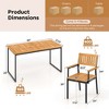 Costway 7 PCS Outdoor Dining Set for 6 with Metal Frame Umbrella Hole for Garden Porch - 3 of 4