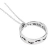 Dicksons Footprints In The Sand Endless Script Women's 18 Inch Silver Tone Metal Plated Mobius Ring Necklace in Jewelry Box with Sentiment Card - 2 of 3