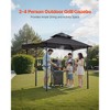 Yukimo 8'×5' BBQ Grill Gazebo Canopy - Double-Tiered Top, Reinforced Steel Frame, Side Shelves & Awning, UV/Weather-Resistant for Outdoor Grilling - 2 of 4