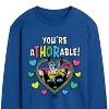 Men's - Marvel - Thor Valentine You're Athorable Long Sleeve Graphic T-Shirt - 2 of 4