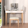 Vanity Table with Solid Wood Legs and Flip-Up High Definition Mirro for Bedroom & Living Room - 3 of 4