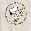 Boys' - Peanuts - Good Things Are Coming Circle Graphic Long Sleeve Fleece Sweatshirt - 2 of 4