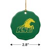Kentucky State University Primary Logo Porcelain Scalloped Holiday Christmas Tree Ornament  2.8" (7.1 cm) - 3 of 4