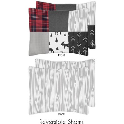 Full Red and Black Reversible Microfiber Kids Comforter Set