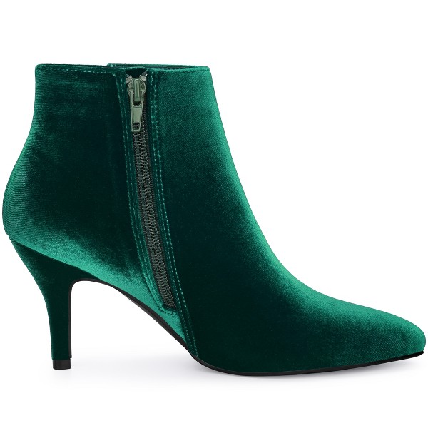 Botines de tacón stiletto y punta afilada para mujer de BLISSFUL STEP 5